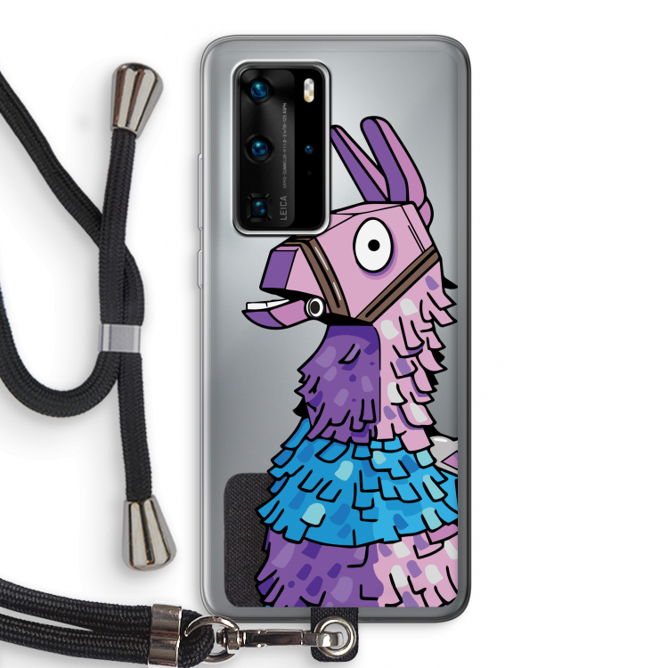 Lama: Huawei P40 Pro Transparant Hoesje met koord