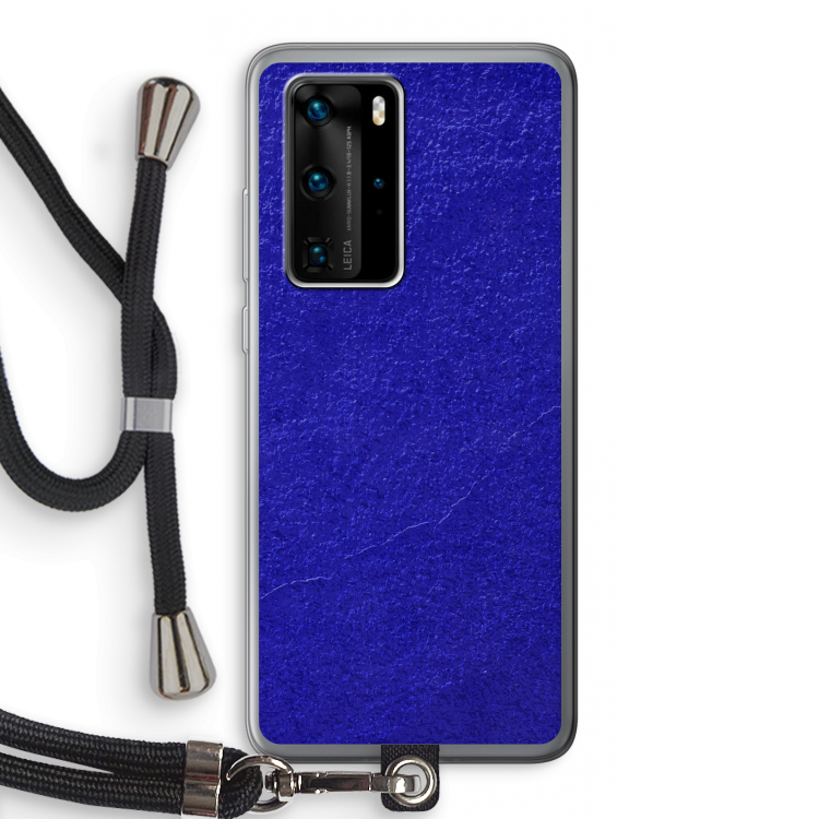 Majorelle Blue: Huawei P40 Pro Transparant Hoesje met koord