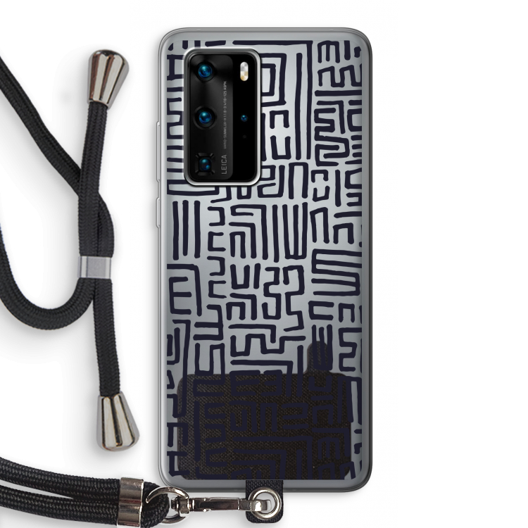 Moroccan Print: Huawei P40 Pro Transparant Hoesje met koord