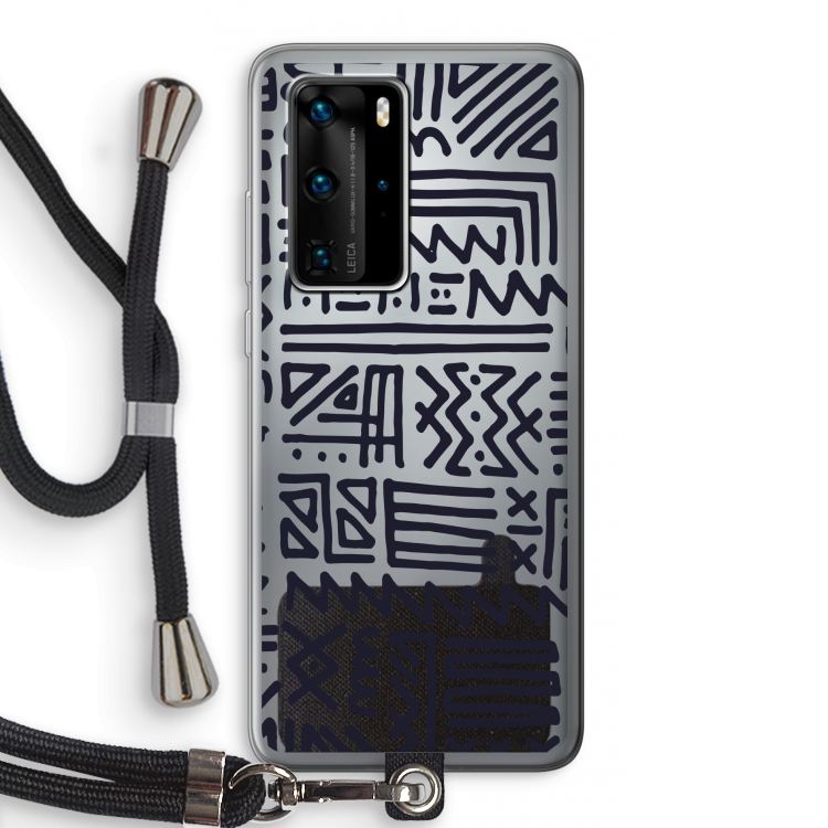 Marrakech print: Huawei P40 Pro Transparant Hoesje met koord