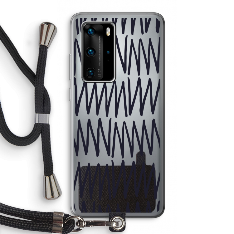 Marrakech Zigzag: Huawei P40 Pro Transparant Hoesje met koord