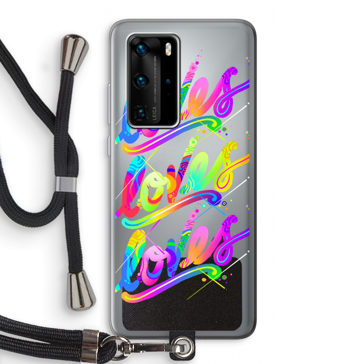 Loves: Huawei P40 Pro Transparant Hoesje met koord