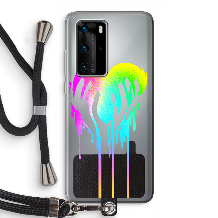 Hold My Heart: Huawei P40 Pro Transparant Hoesje met koord