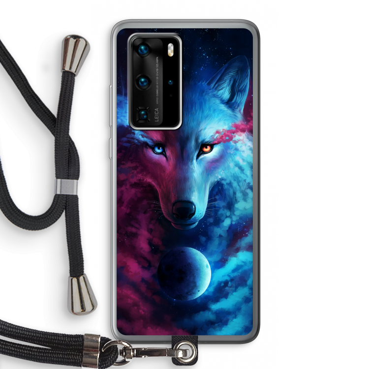 Where Light And Dark Meet: Huawei P40 Pro Transparant Hoesje met koord