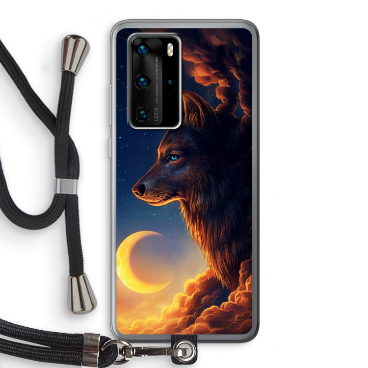 Night Guardian: Huawei P40 Pro Transparant Hoesje met koord