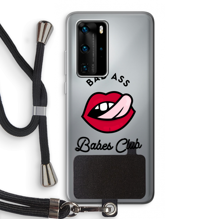 Badass Babes Club: Huawei P40 Pro Transparant Hoesje met koord