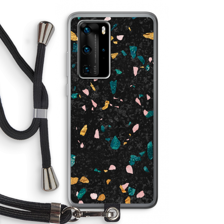 Terrazzo N°10: Huawei P40 Pro Transparant Hoesje met koord