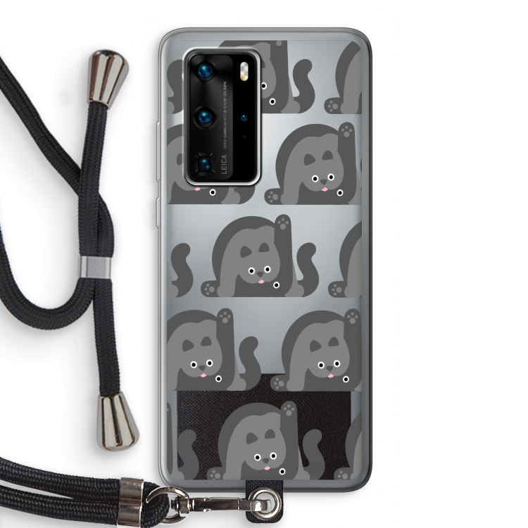 Cats: Huawei P40 Pro Transparant Hoesje met koord