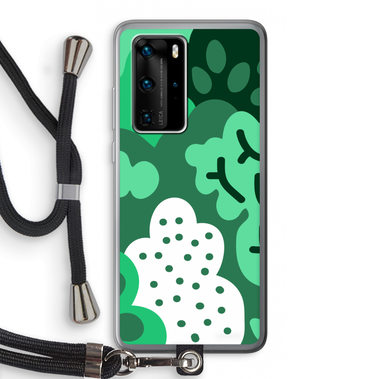 Bushes: Huawei P40 Pro Transparant Hoesje met koord