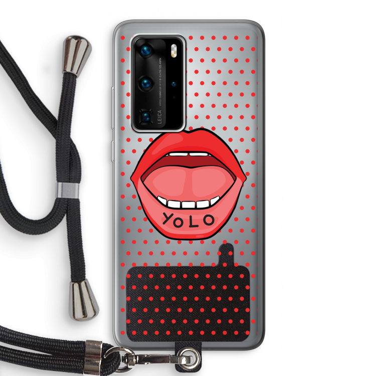 Yolo Denise: Huawei P40 Pro Transparant Hoesje met koord