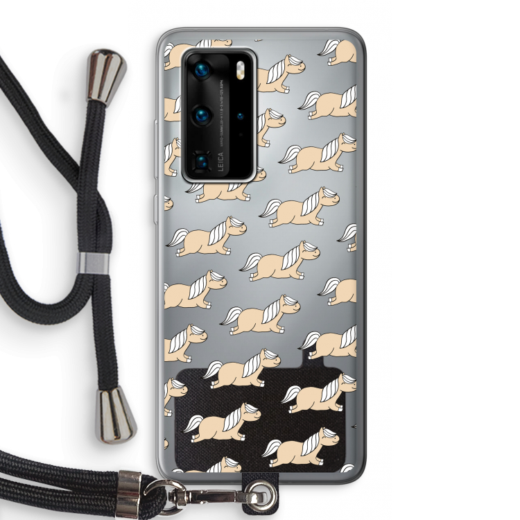 Ponys: Huawei P40 Pro Transparant Hoesje met koord