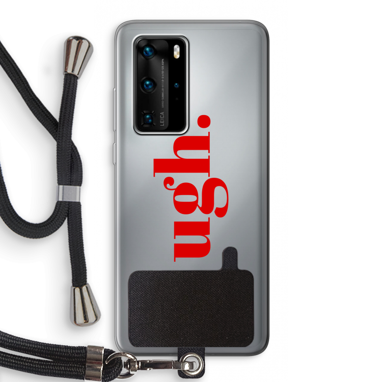 Ugh: Huawei P40 Pro Transparant Hoesje met koord