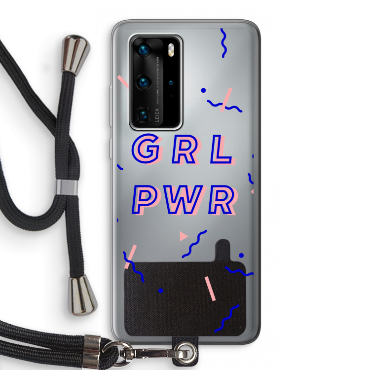 GRL PWR: Huawei P40 Pro Transparant Hoesje met koord