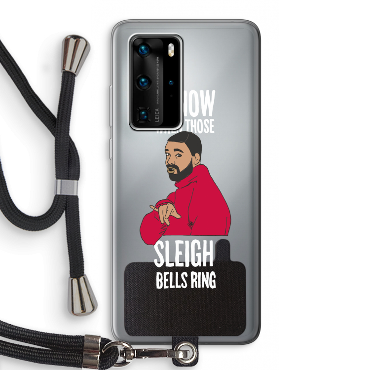 Sleigh Bells Ring: Huawei P40 Pro Transparant Hoesje met koord