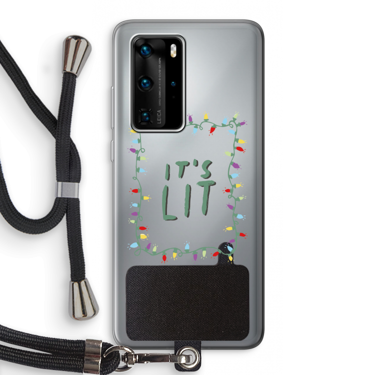 It's Lit: Huawei P40 Pro Transparant Hoesje met koord