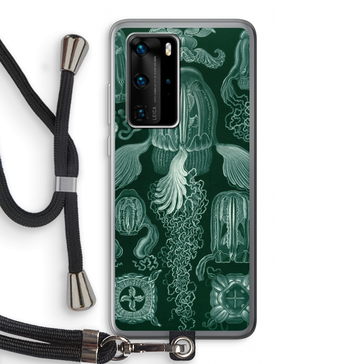 Haeckel Cubomedusae: Huawei P40 Pro Transparant Hoesje met koord