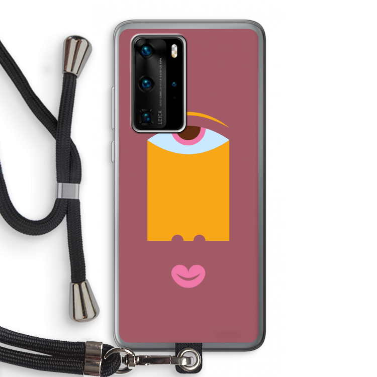 Mono V: Huawei P40 Pro Transparant Hoesje met koord