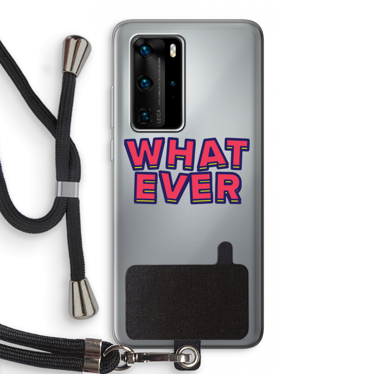 Whatever: Huawei P40 Pro Transparant Hoesje met koord