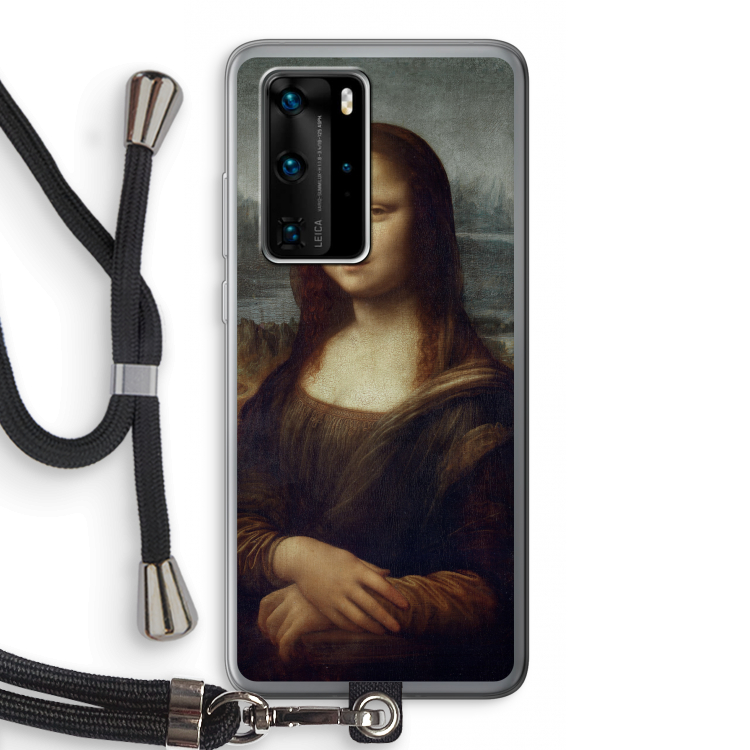 Mona Lisa: Huawei P40 Pro Transparant Hoesje met koord