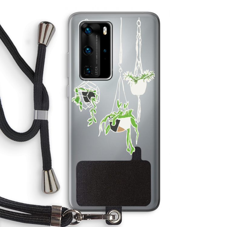 Hang In There: Huawei P40 Pro Transparant Hoesje met koord