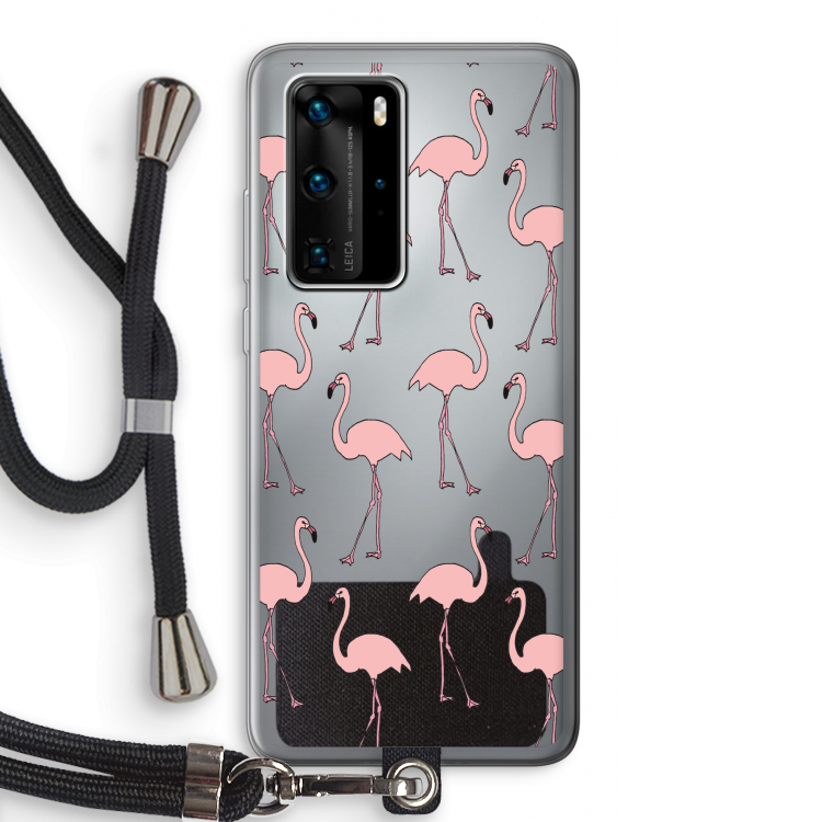 Anything Flamingoes: Huawei P40 Pro Transparant Hoesje met koord