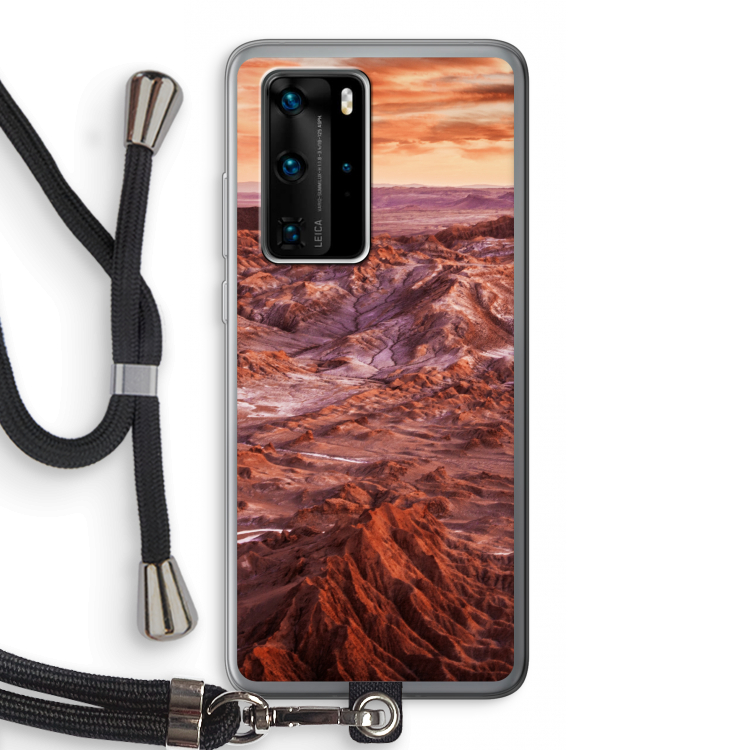 Mars: Huawei P40 Pro Transparant Hoesje met koord