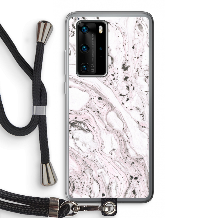 Mengelmoes: Huawei P40 Pro Transparant Hoesje met koord