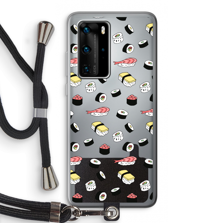 Sushi time: Huawei P40 Pro Transparant Hoesje met koord