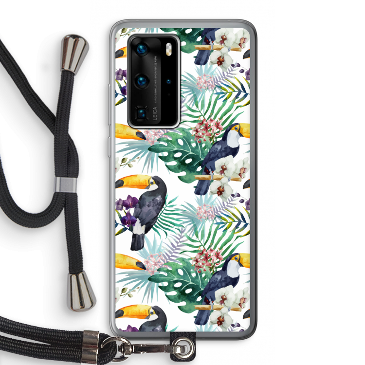 Tukans: Huawei P40 Pro Transparant Hoesje met koord