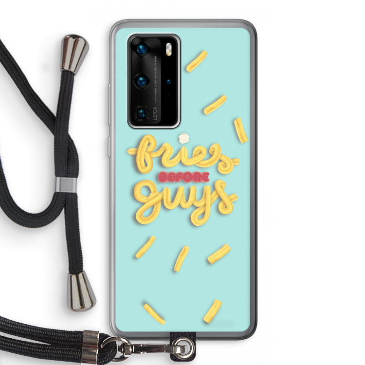 Always fries: Huawei P40 Pro Transparant Hoesje met koord