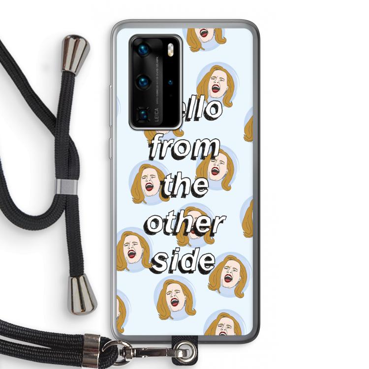 Hello: Huawei P40 Pro Transparant Hoesje met koord