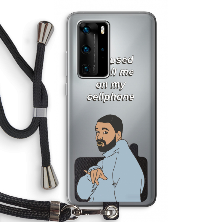Hotline bling: Huawei P40 Pro Transparant Hoesje met koord