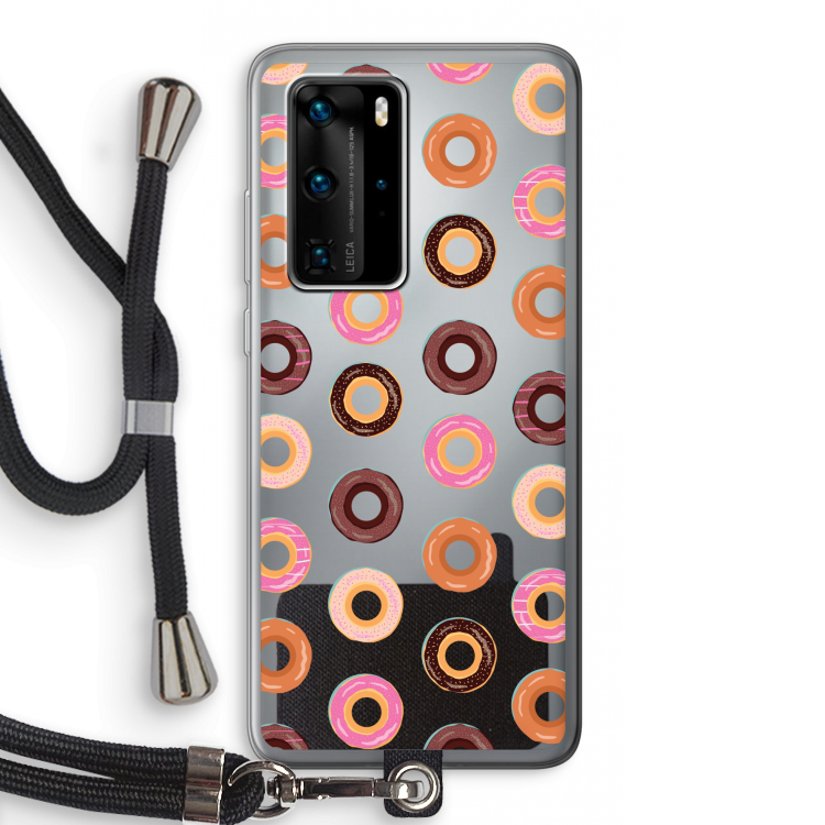 Donuts: Huawei P40 Pro Transparant Hoesje met koord