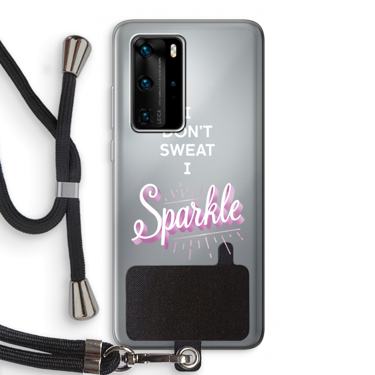 Sparkle quote: Huawei P40 Pro Transparant Hoesje met koord