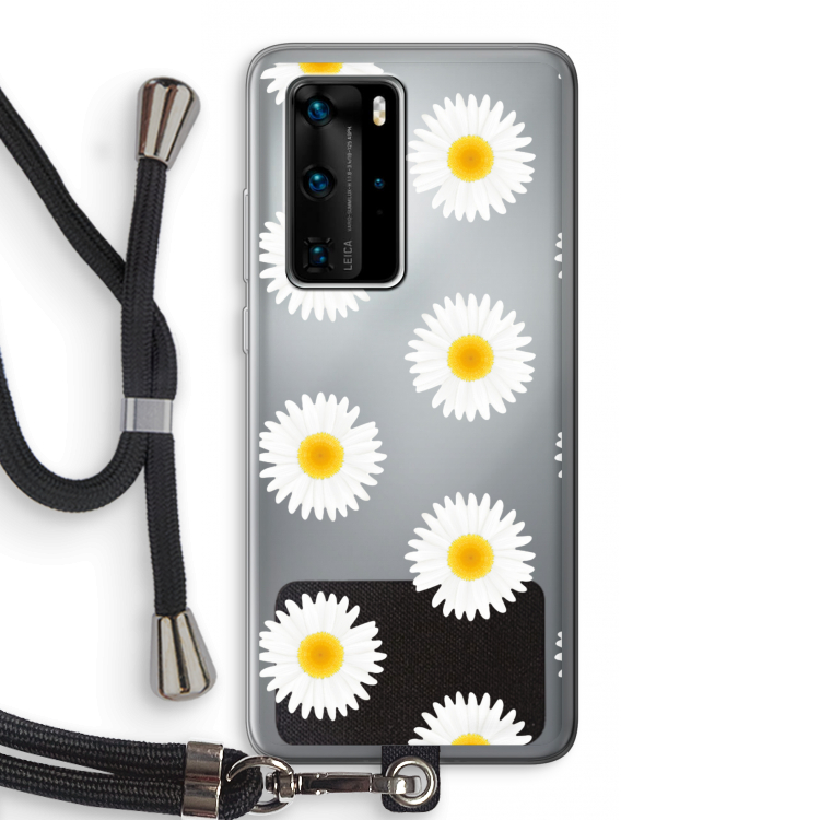 Margrietjes: Huawei P40 Pro Transparant Hoesje met koord