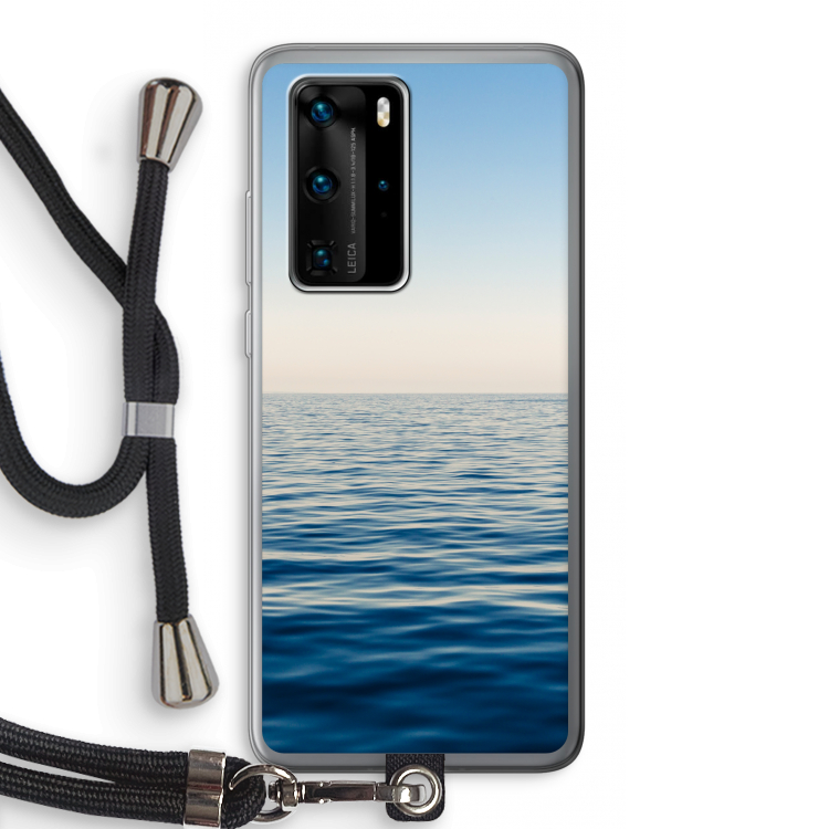 Water horizon: Huawei P40 Pro Transparant Hoesje met koord