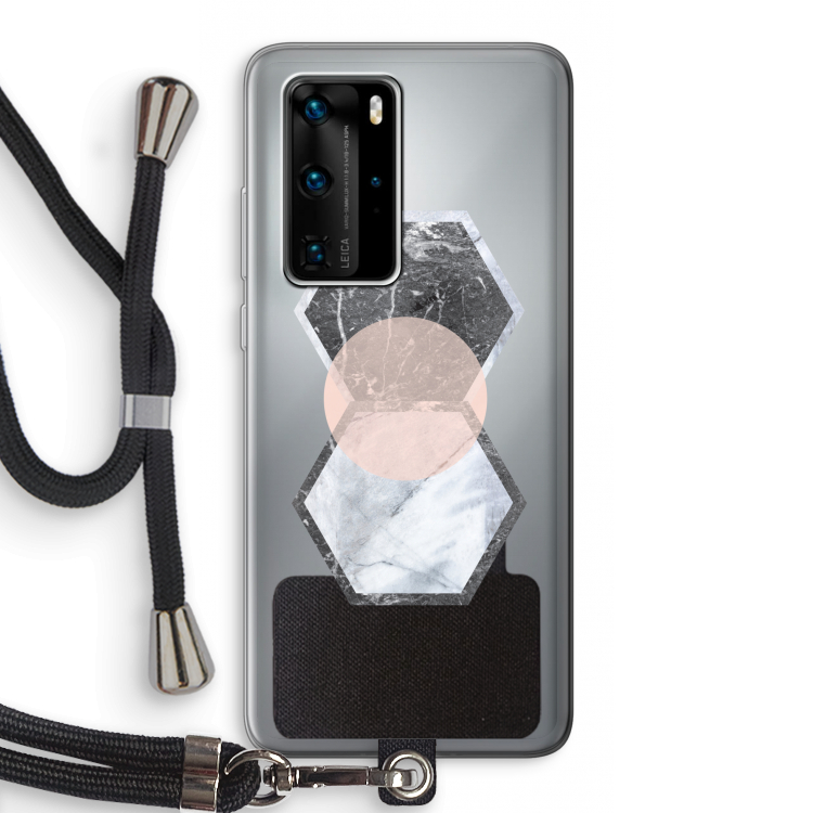 Creatieve toets: Huawei P40 Pro Transparant Hoesje met koord