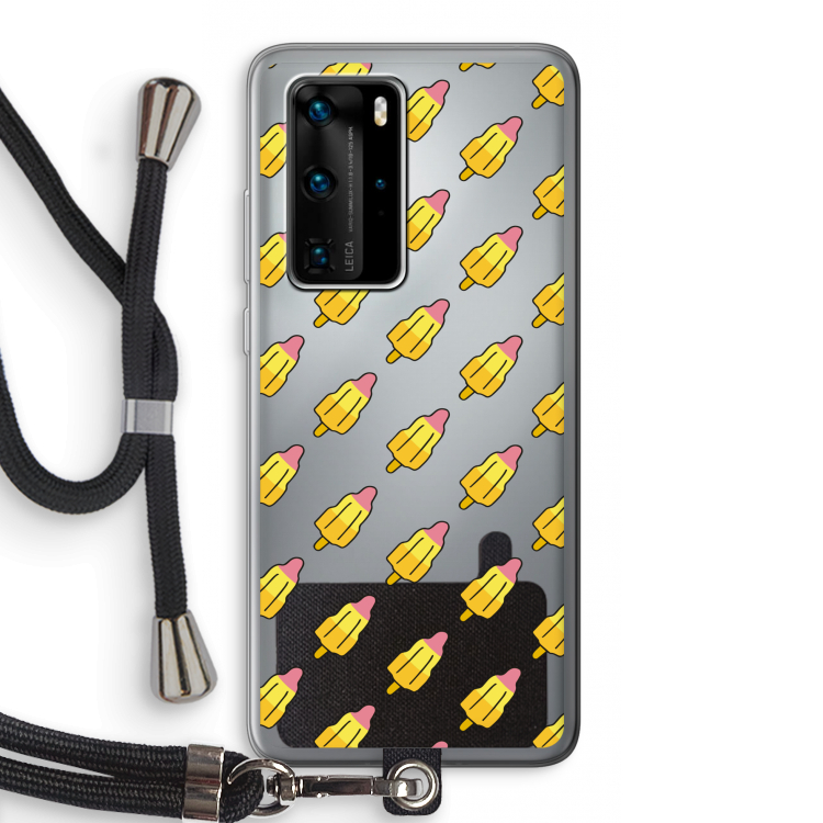 Waterijsjes: Huawei P40 Pro Transparant Hoesje met koord