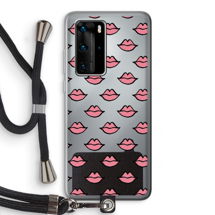 Lipjes: Huawei P40 Pro Transparant Hoesje met koord