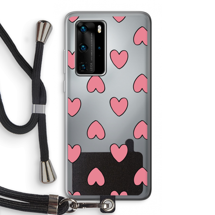 Ondersteboven verliefd: Huawei P40 Pro Transparant Hoesje met koord