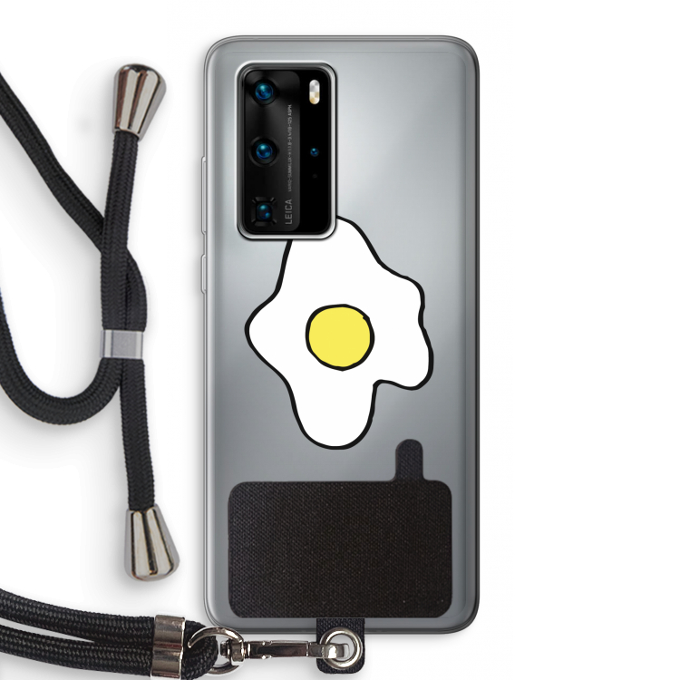 Spiegelei: Huawei P40 Pro Transparant Hoesje met koord