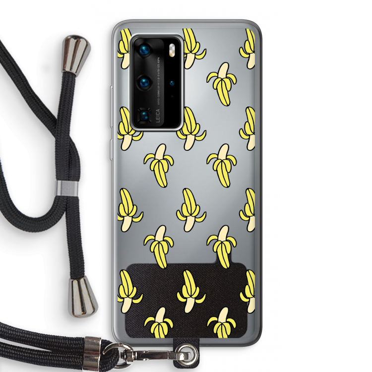 Bananas: Huawei P40 Pro Transparant Hoesje met koord