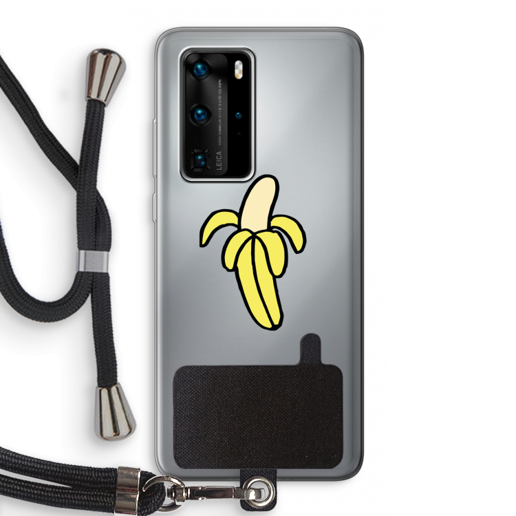 Banana: Huawei P40 Pro Transparant Hoesje met koord