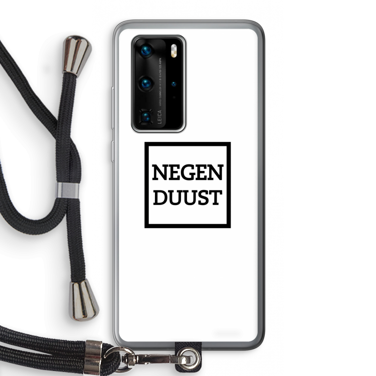 Negenduust vierkant: Huawei P40 Pro Transparant Hoesje met koord