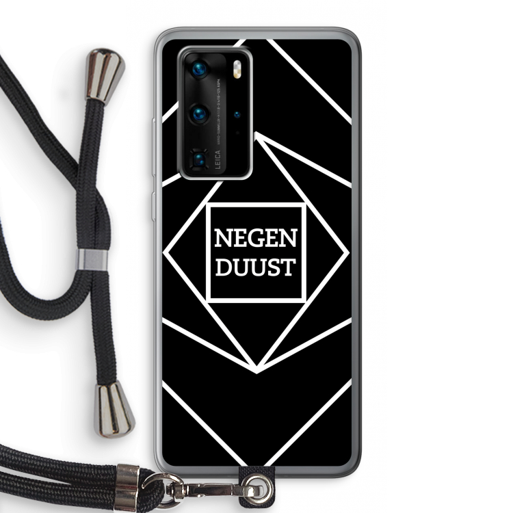 Negenduust geometrisch: Huawei P40 Pro Transparant Hoesje met koord