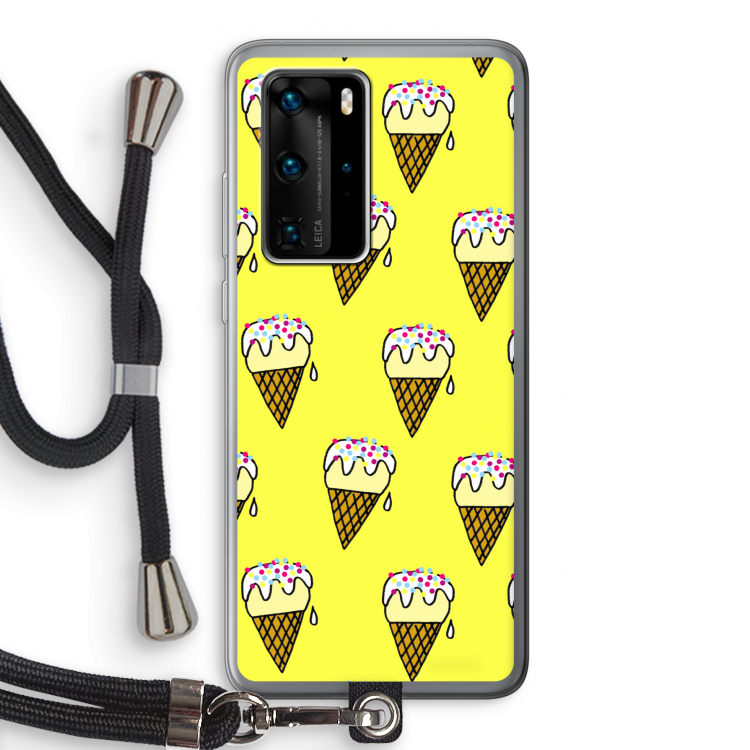 Isjes: Huawei P40 Pro Transparant Hoesje met koord