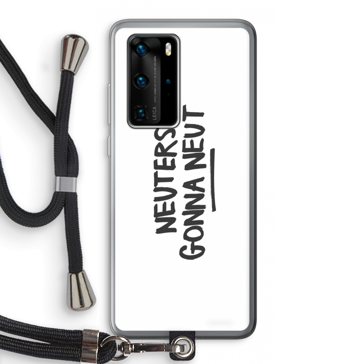 Neuters: Huawei P40 Pro Transparant Hoesje met koord