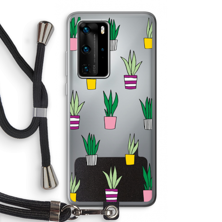 Sanseveria: Huawei P40 Pro Transparant Hoesje met koord