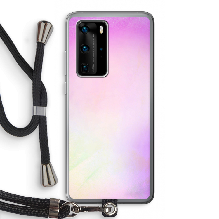 Flow mist pastel: Huawei P40 Pro Transparant Hoesje met koord