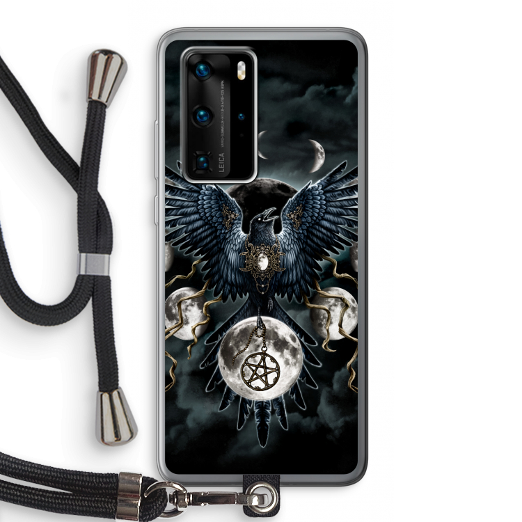 Sinister Wings: Huawei P40 Pro Transparant Hoesje met koord